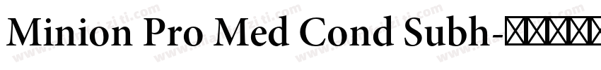 Minion Pro Med Cond Subh字体转换